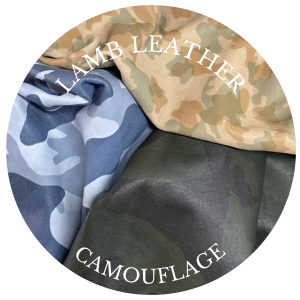 Camouflage lamb nappa
